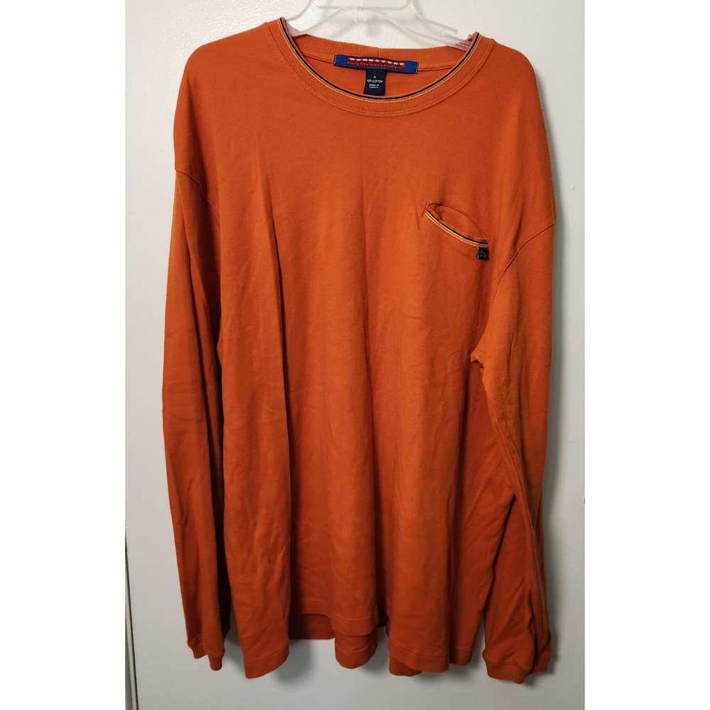 Horny Toad Men's Long‎ Sleeve Orange Shirt Pocket XL Cotton Gorpcore Toad & Co